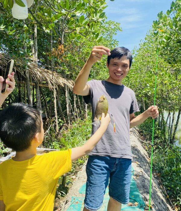 Câu cá, câu cua tại vuông hải sản