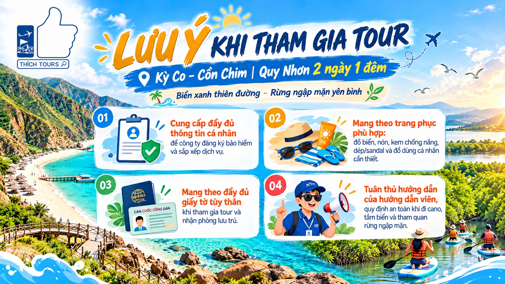 An toàn, lưu ý khi tham gia tour