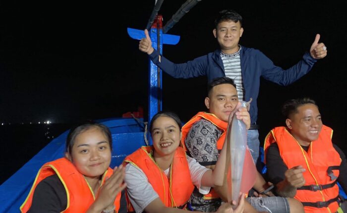 Thành quả câu mực đêm