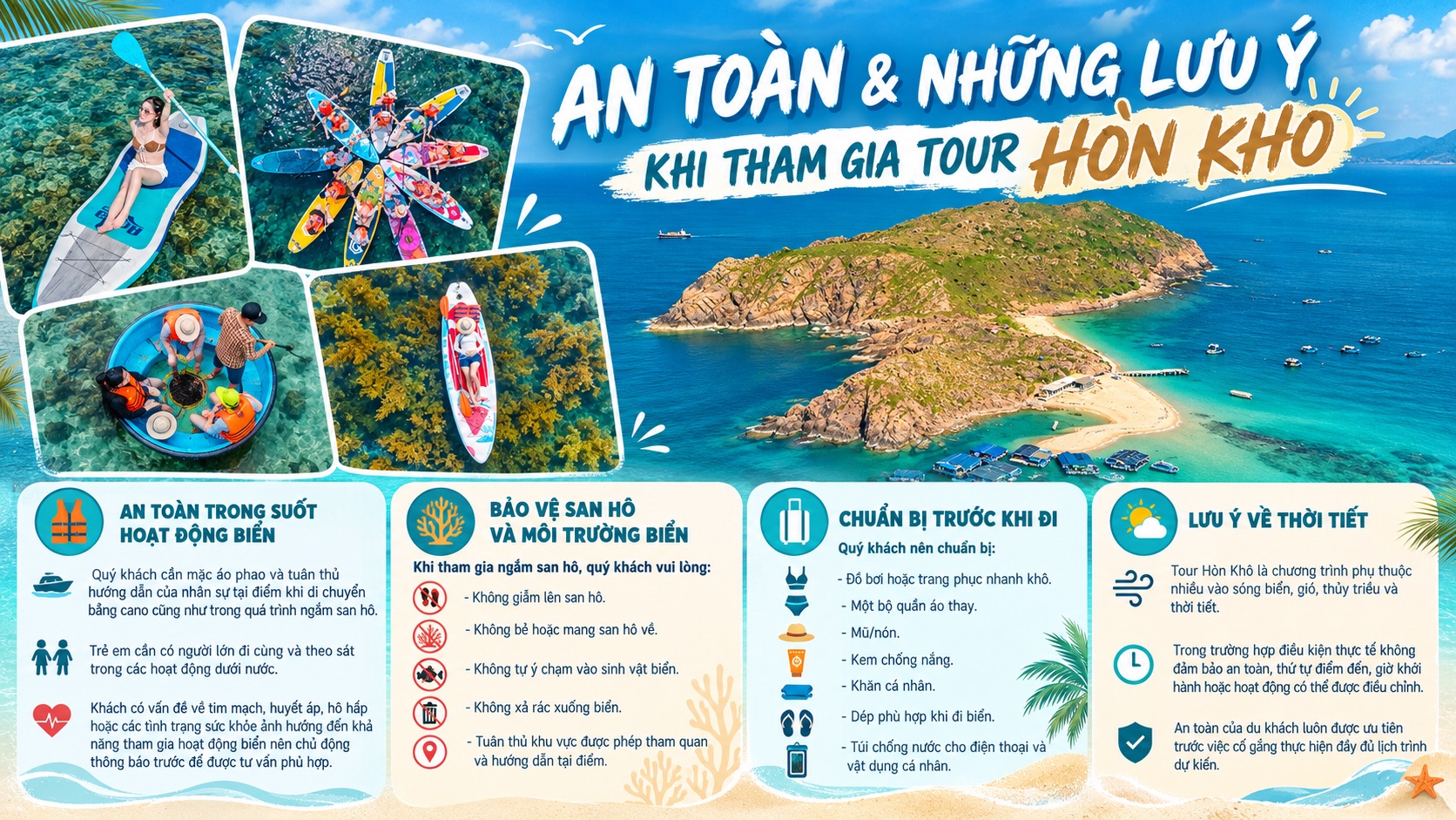 Những lưu ý khi tham quan Hòn Khô