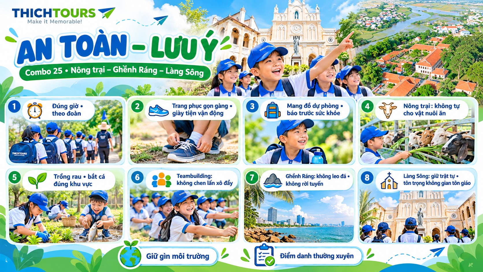 An toàn, lưu ý khi tham gia tour