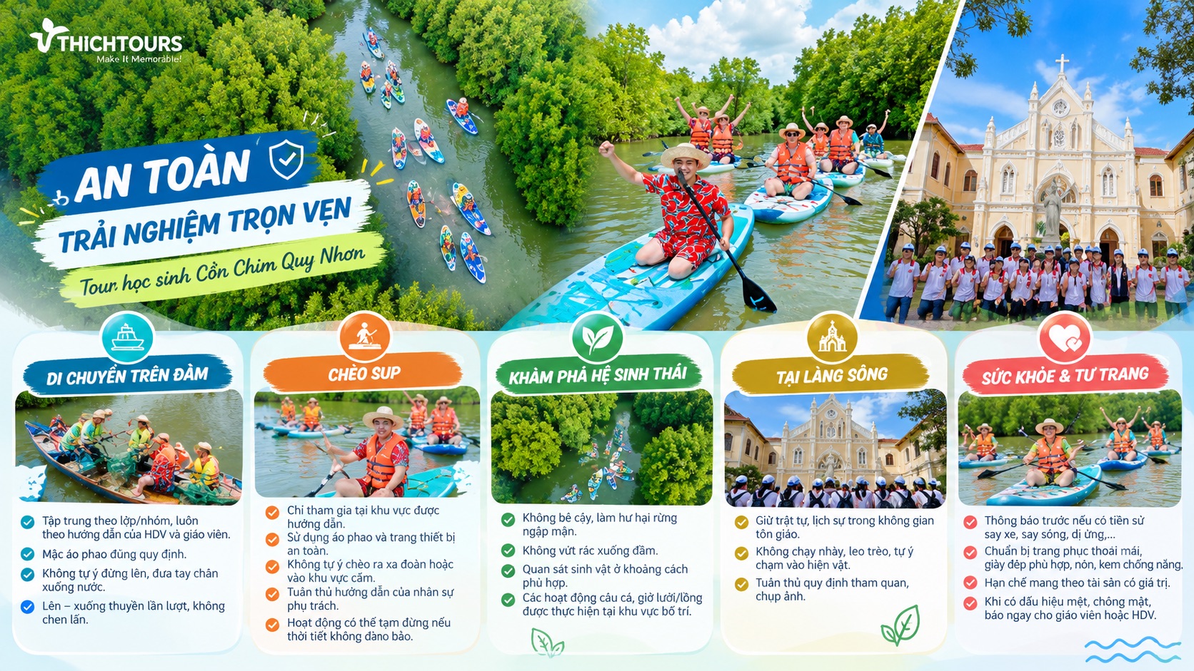 An toàn, lưu ý khi tham gia tour