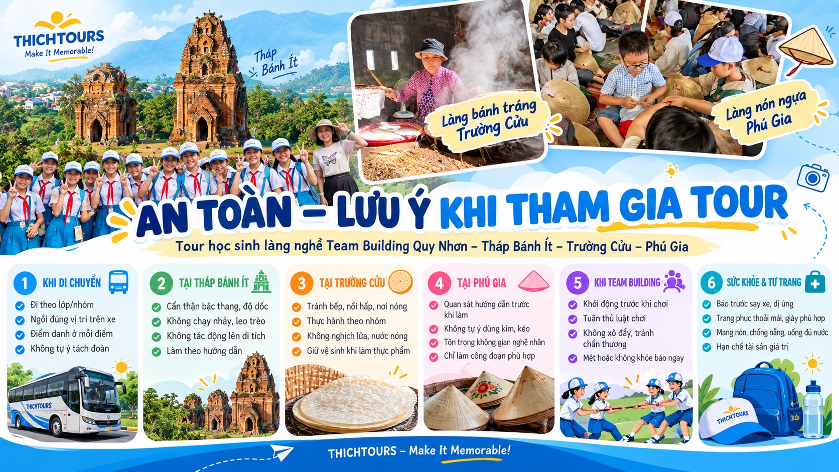 An toàn, lưu ý khi tham gia tour