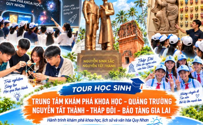 Ảnh đại diện tour Trung tâm khám phá khoa học Quy Nhơn - Quảng trường Nguyễn Tất Thành - Tháp Đôi - Bảo Tàng Gia Lai