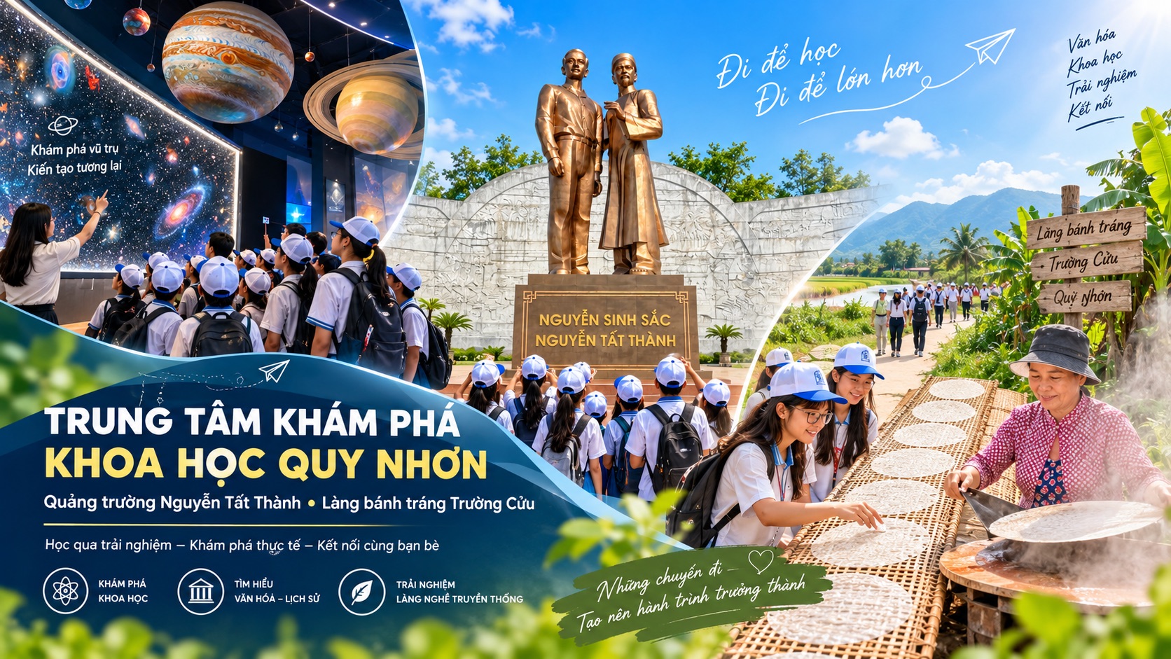 Ảnh bìa tour Trung tâm khám phá khoa học Quy Nhơn - Quảng trường Nguyễn Tất Thành - Làng bánh tráng Trường Cửu