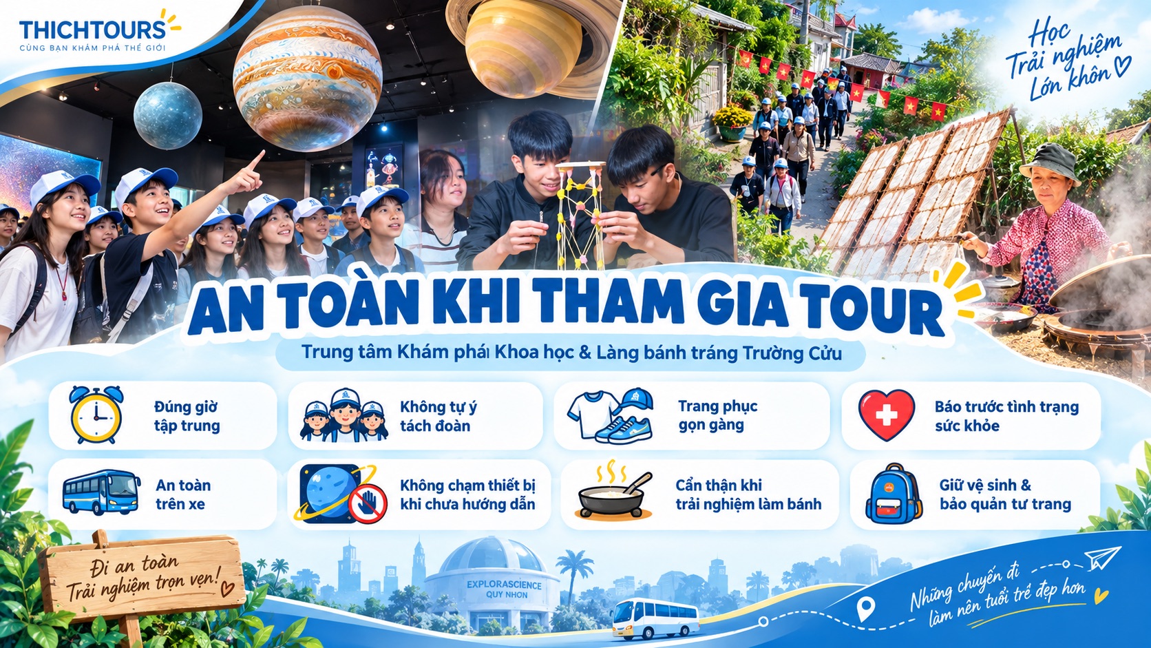 An toàn, lưu ý khi tham gia tour An toàn, lưu ý khi tham gia tour