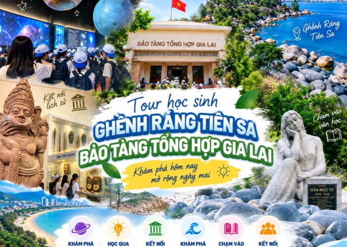 Ảnh đại diện tour Trung tâm khám phá khoa học Quy Nhơn - Quảng trường Nguyễn Tất Thành - Bảo Tàng Tổng hợp Gia Lai - Ghềnh Ráng Tiên Sa