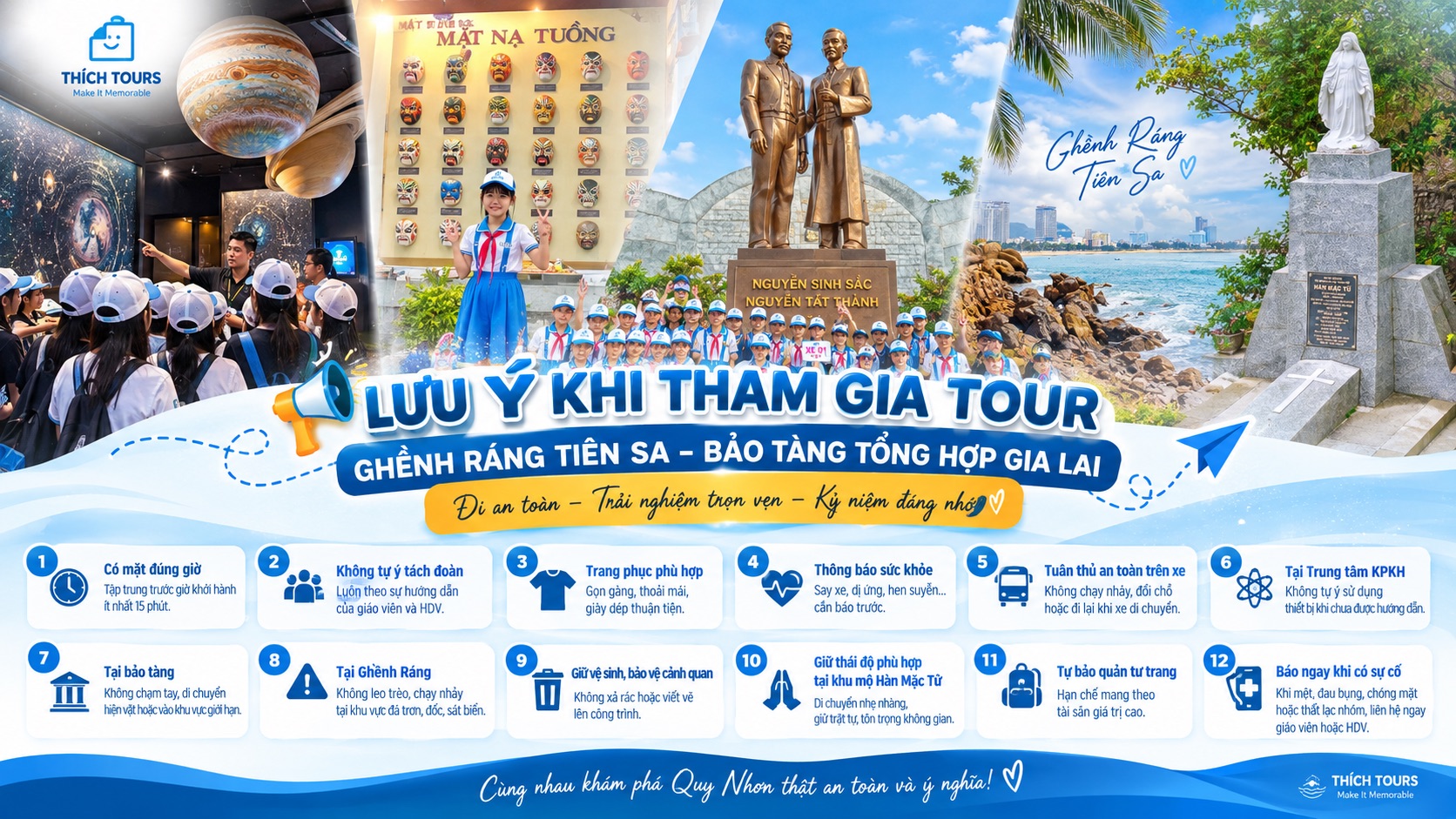An toàn, lưu ý khi tham gia tour An toàn, lưu ý khi tham gia tour