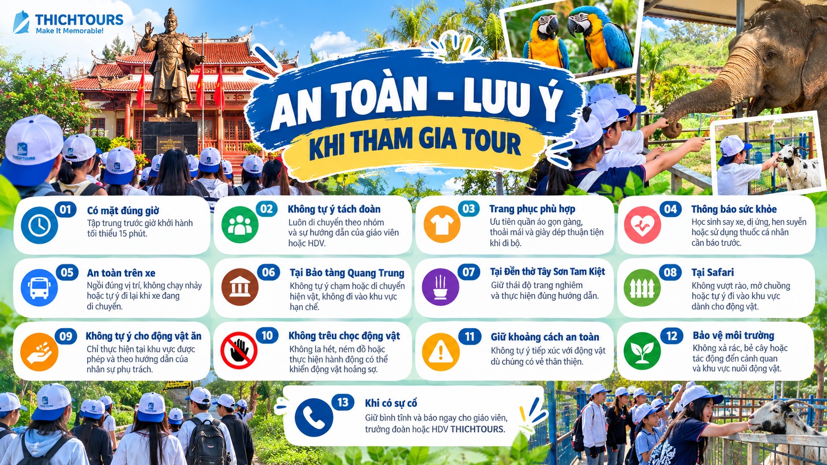 An toàn, lưu ý khi tham gia tour An toàn, lưu ý khi tham gia tour