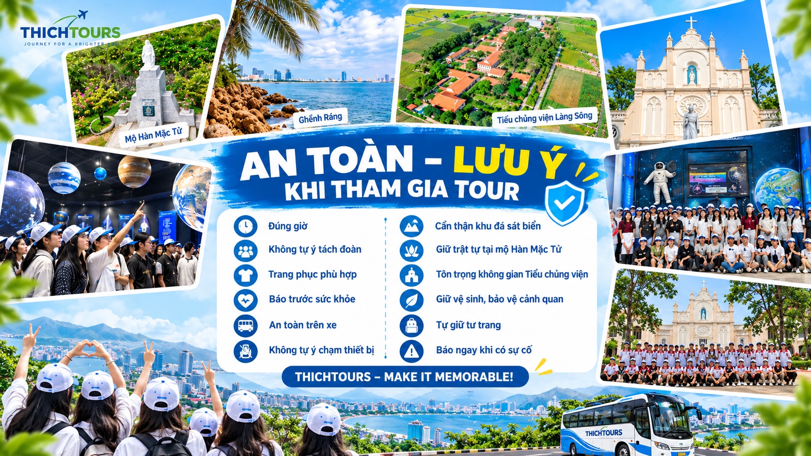 An toàn, lưu ý khi tham gia tour An toàn, lưu ý khi tham gia tour