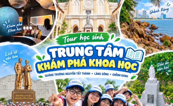 Ảnh đại diện tour Trung tâm khám phá khoa học Quy Nhơn - Quảng trường Nguyễn Tất Thành - Ghềnh Ráng Tiên Sa - Tiểu chủng viện Làng Sông