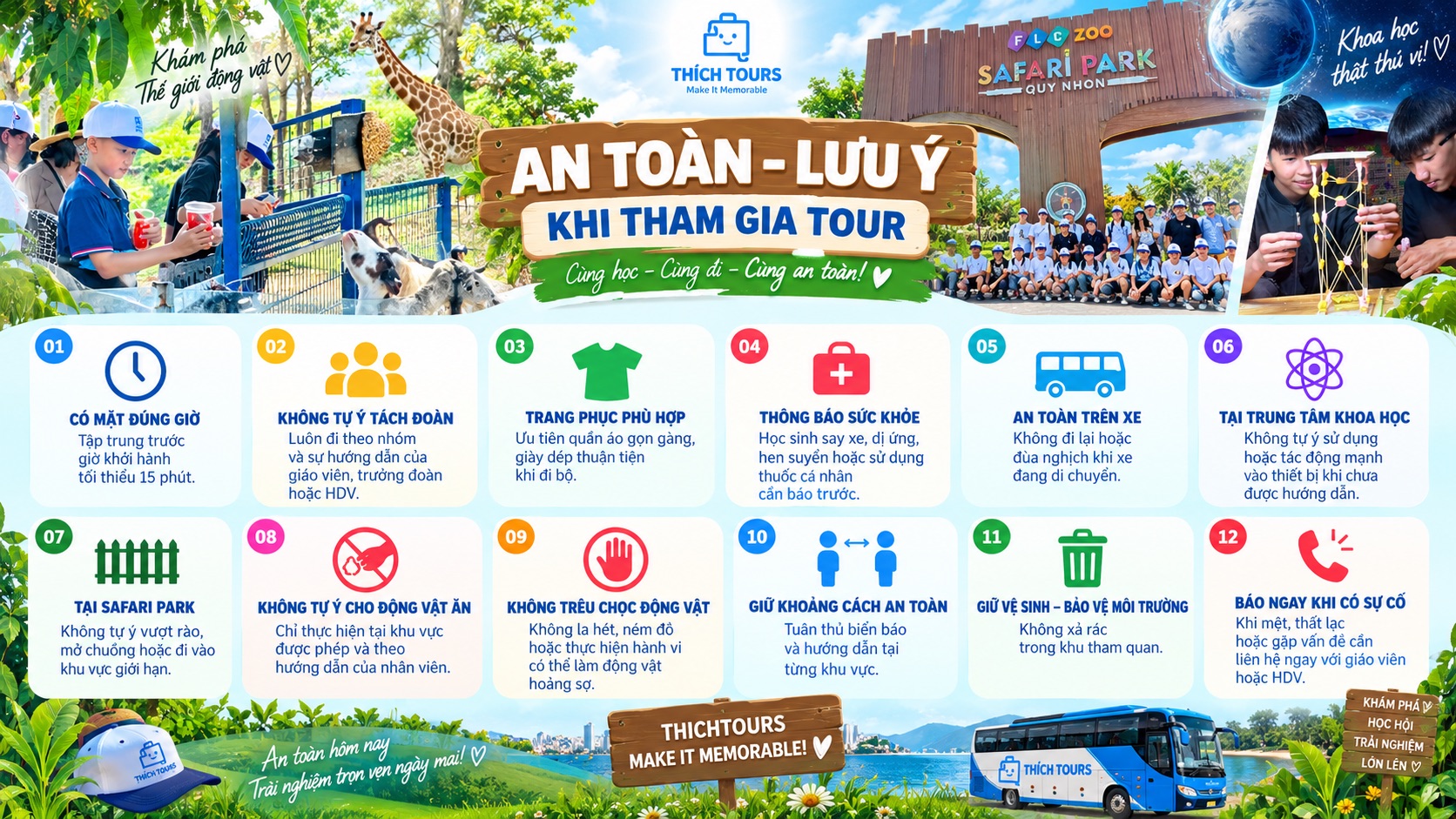 An toàn, lưu ý khi tham gia tour An toàn, lưu ý khi tham gia tour