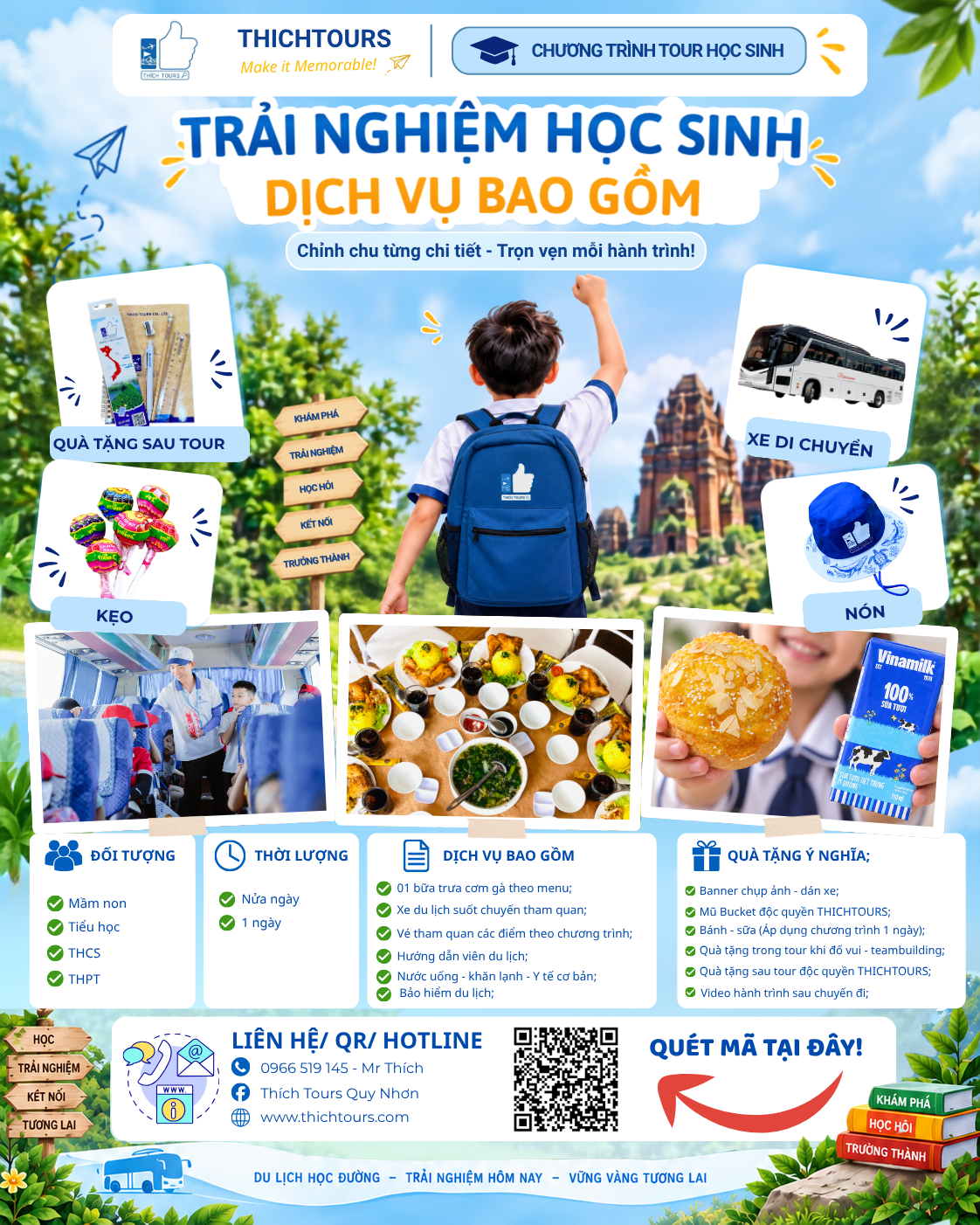 THICHTOURS luôn chú trọng vào từng chi tiết trên hành trình tour.