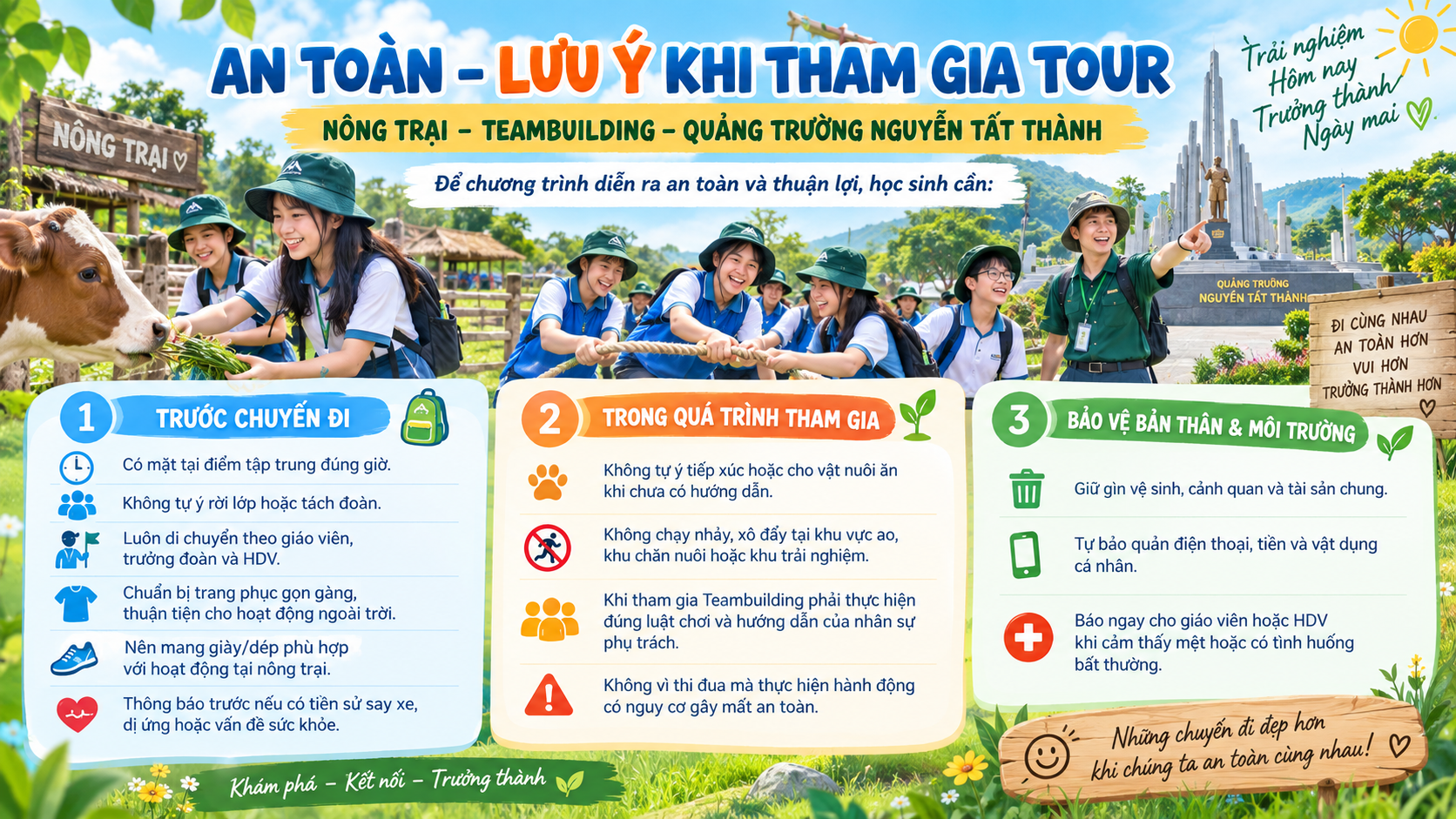 An toàn lưu ý khi tham gia tour Nông trại Ca Farm