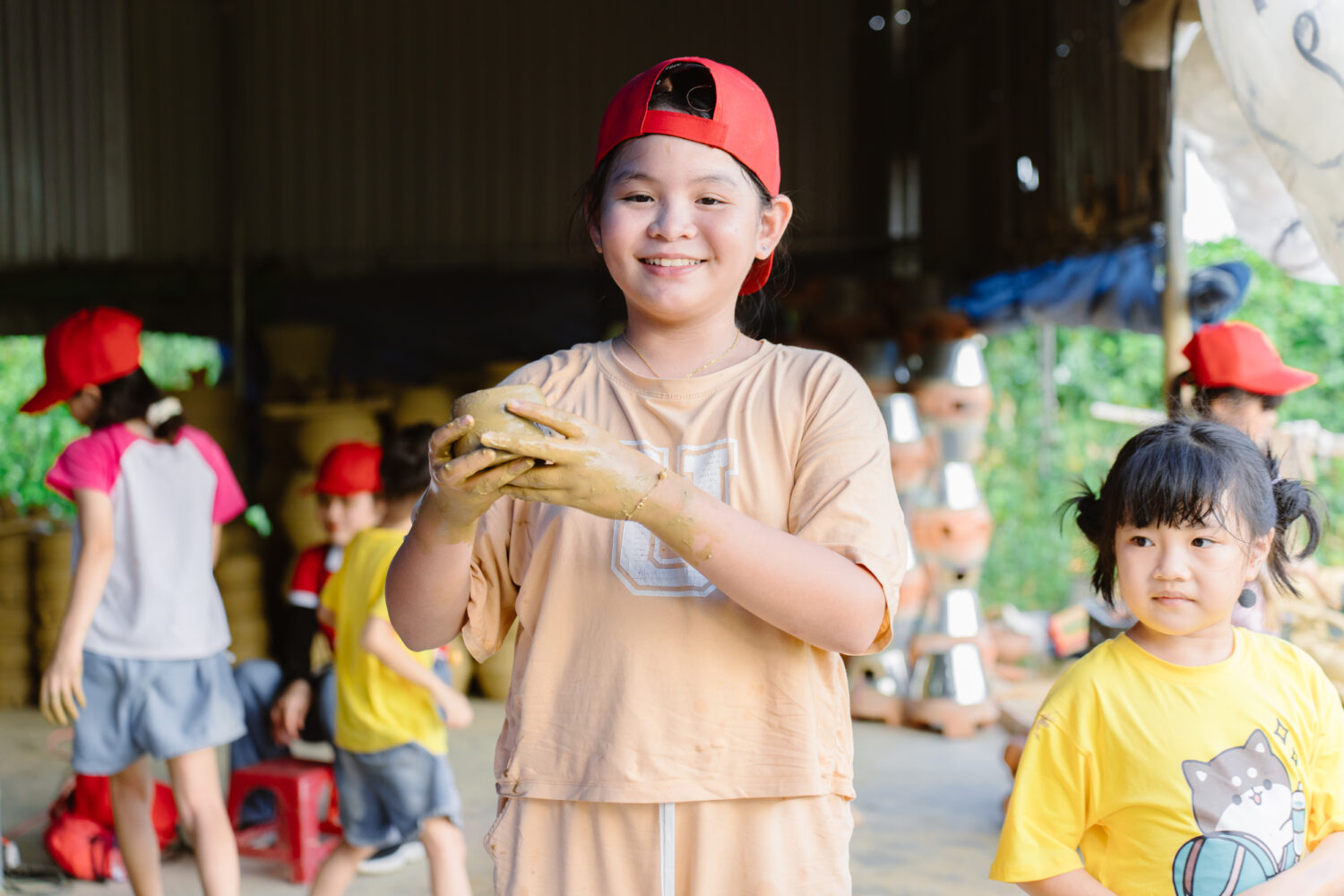 Sản phẩm của học sinh làm tại Làng gốm Vân Sơn