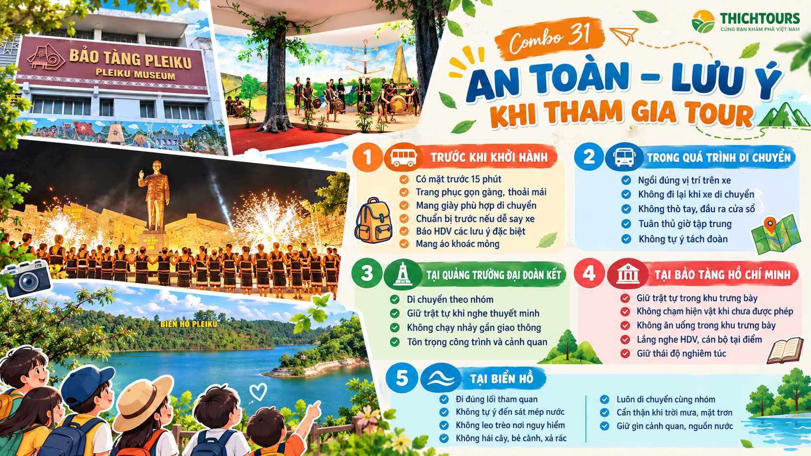 An toàn, lưu ý khi tham gia tour