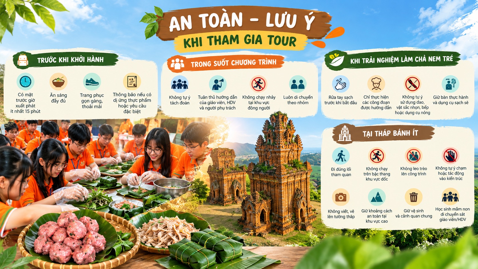 An toàn, lưu ý khi tham gia tour