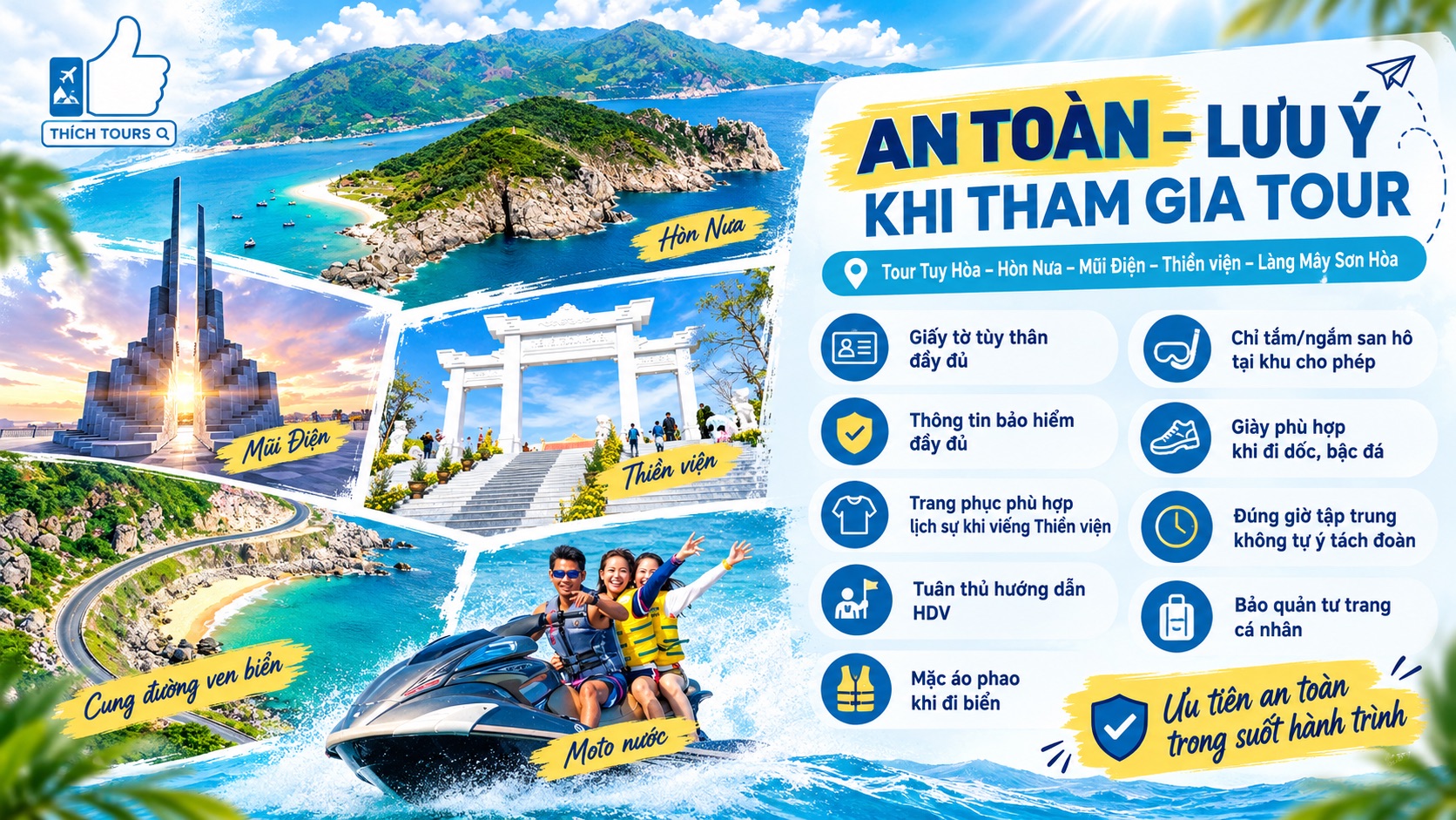 An toàn, lưu ý khi tham gia tour