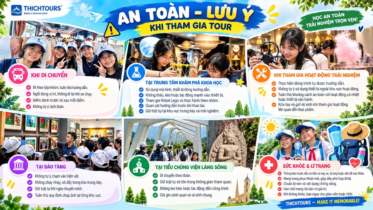 An toàn, lưu ý khi tham gia tour