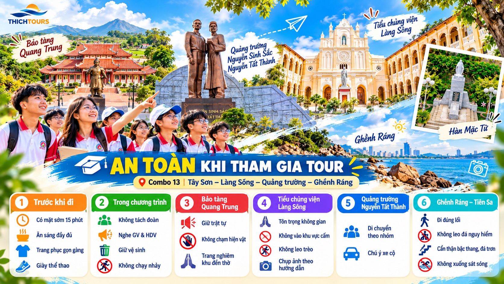 An toàn, lưu ý khi tham gia tour