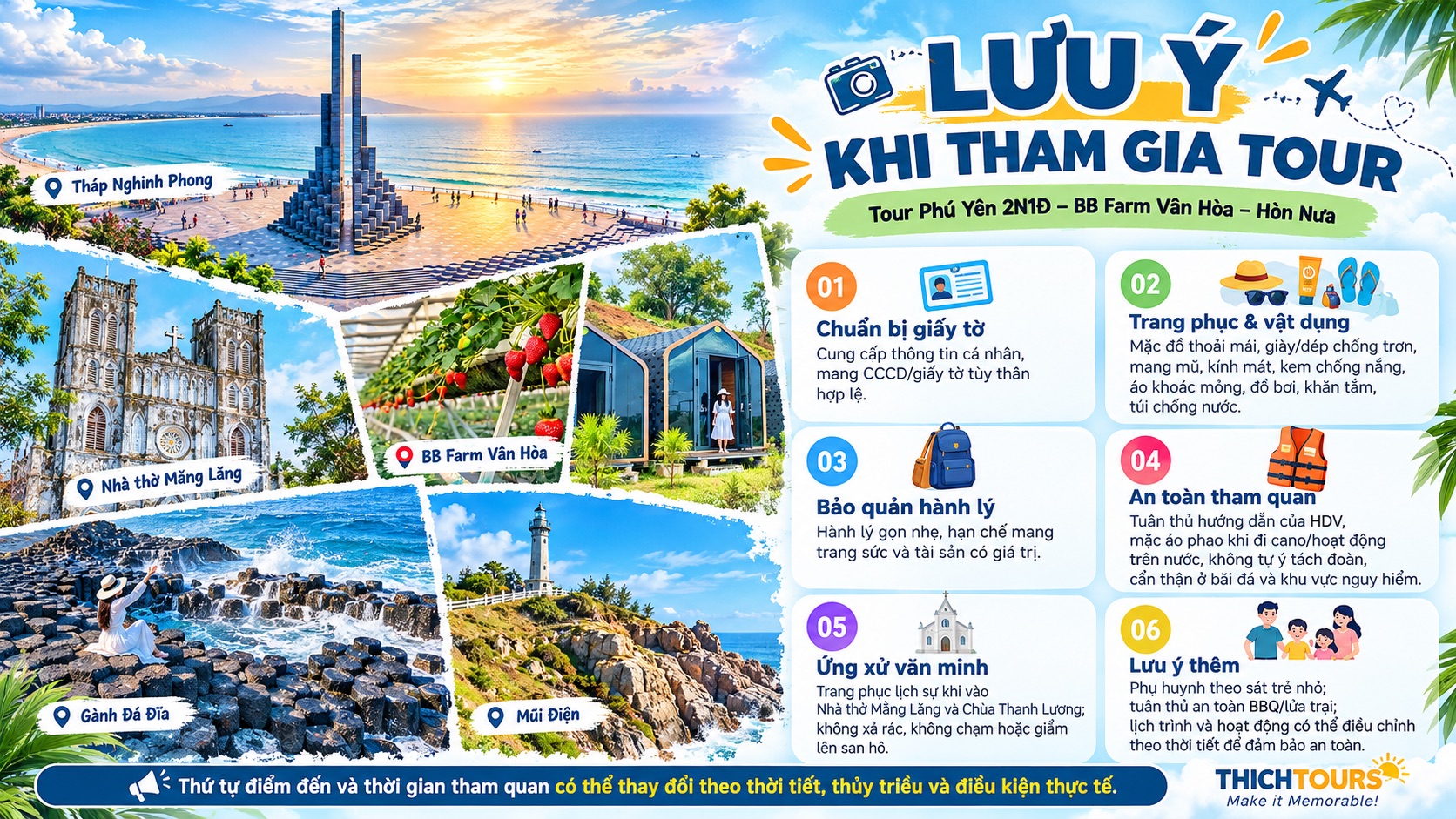 Những lưu ý khi tham quan tour